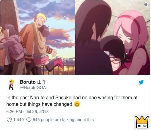 Fan Naruto mừng hết cỡ khi thấy Sasuke hạnh phúc trong hậu truyện Boruto 4 "Trong quá khứ, Naruto và Sasuke không có ai chờ họ về nhà cả nhưng giờ mọi thứ đã khác rồi" – một fan hạnh phúc chia sẻ.