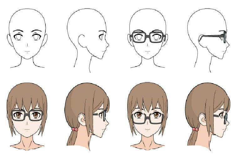 Cách vẽ mắt kính trong Anime Manga siêu đẹp