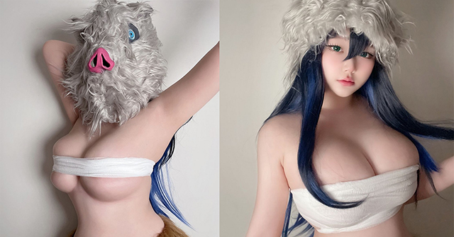 Cosplay Inosuke phiên bản nữ khiến fan đứng ngồi không yên