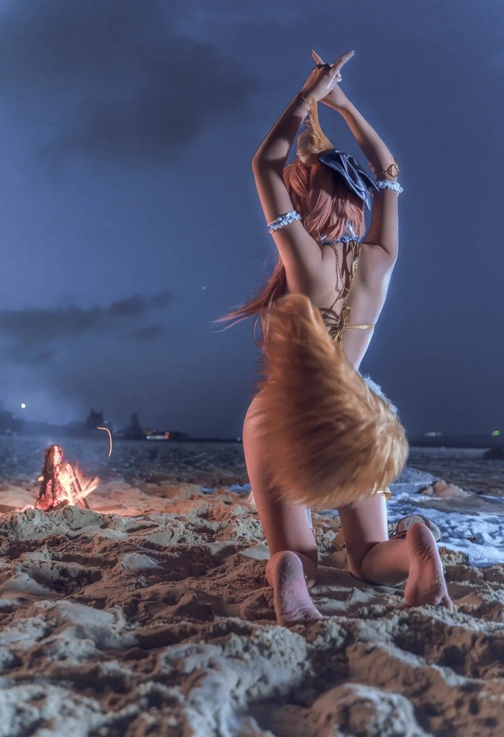 Cosplay Tamamo bên bờ biển khiến fan ngây ngất 3 tamamo 220250117180221