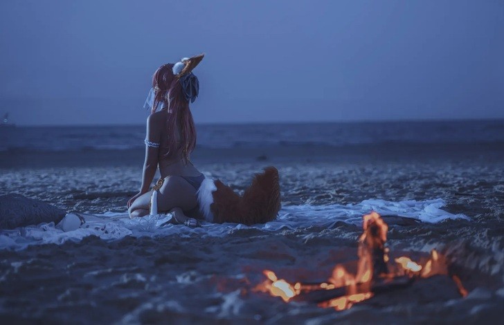 Cosplay Tamamo bên bờ biển khiến fan ngây ngất 8 tamamo 620250117180226